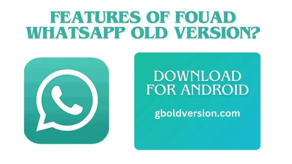 Features Of Fouad WhatsApp Old Version?